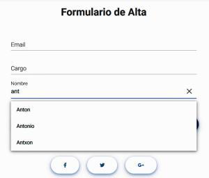 Formulario de Alta