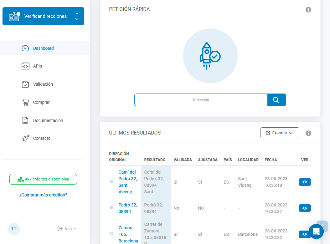 Como verificar direccione spostales