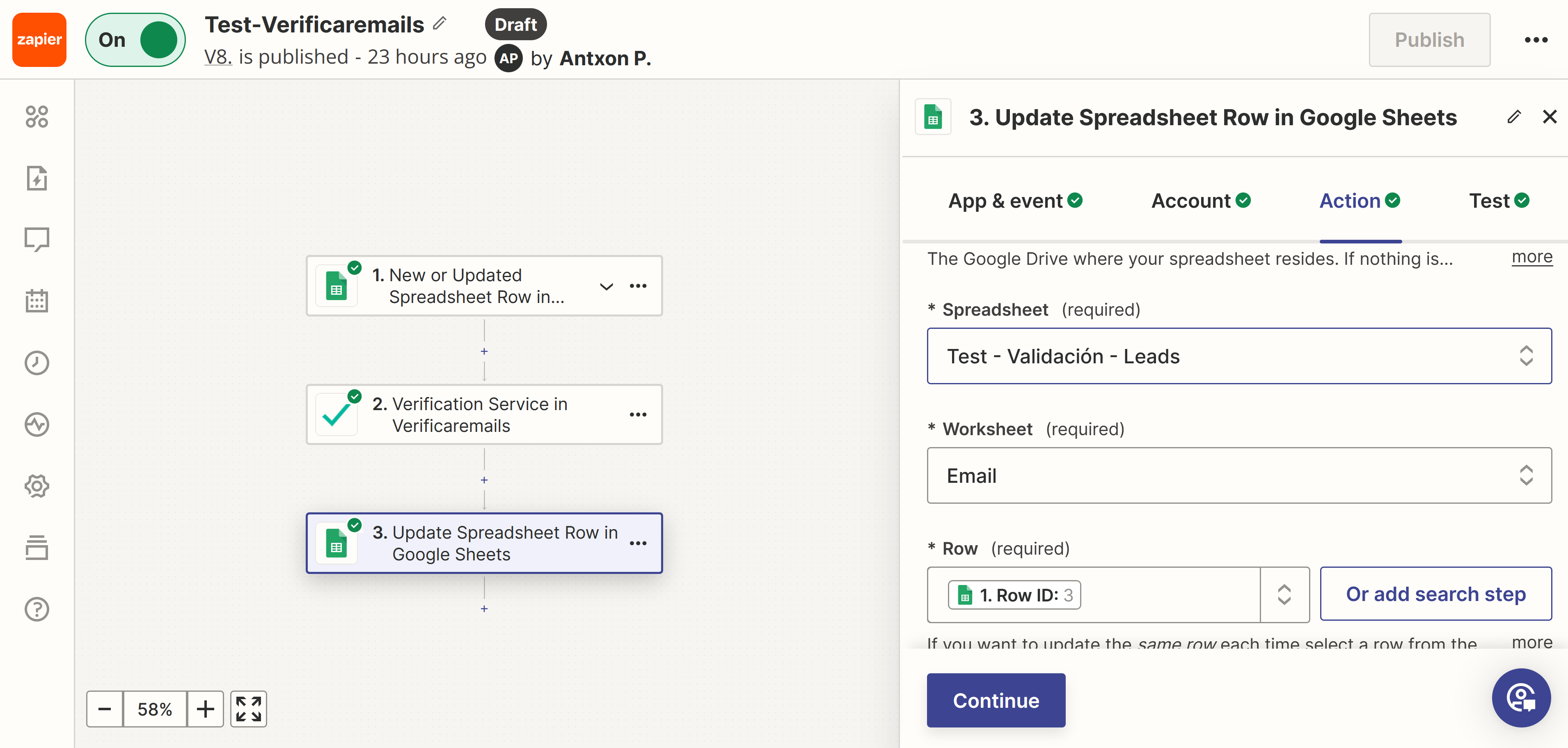 Vincular resultados Zapier