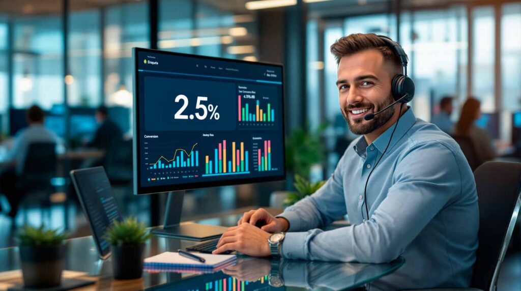 tasa de conversión en telemarketing