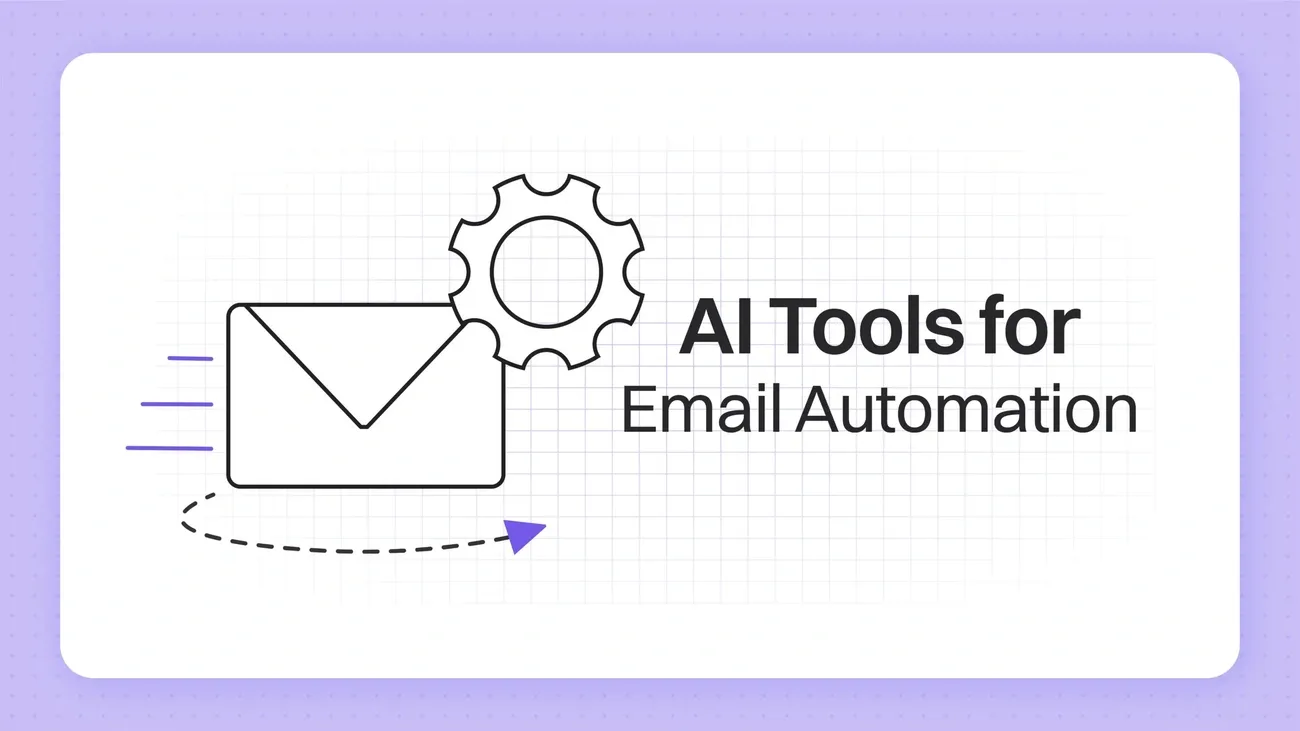 Illustration of an envelope with a gear icon representing AI tools for email automation to boost revenue.