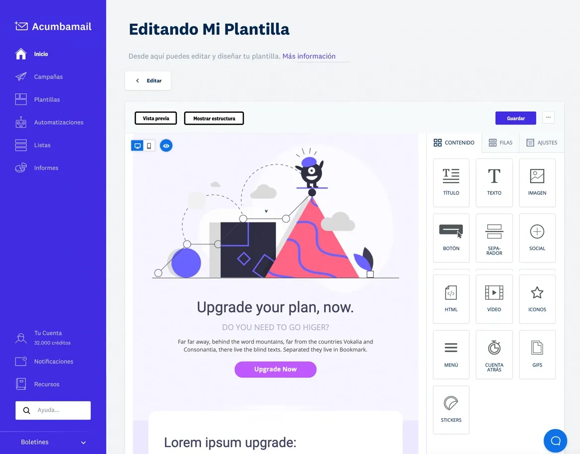 Plataforma Acumbamail