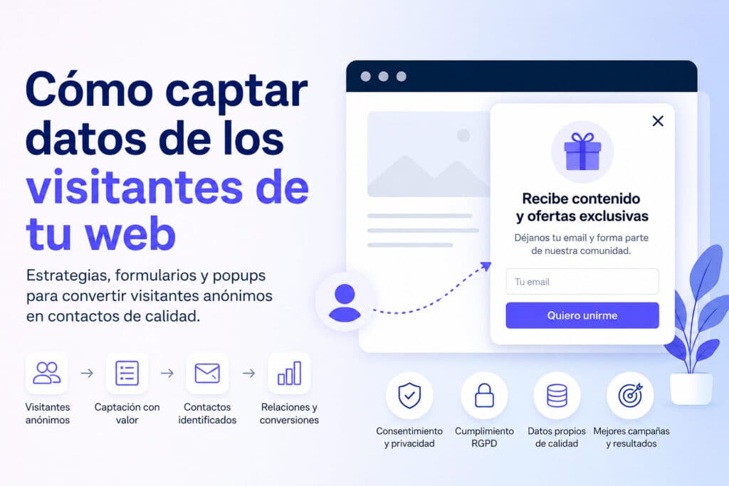 captar datos visitantes web